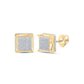 1/4 CTW-DIA P1P2 MICRO PAVE SQUARE EARRING